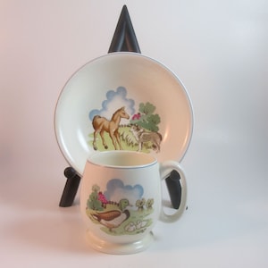 Copeland Spode 03365 Pets Farm Baby Dish Vintage Set