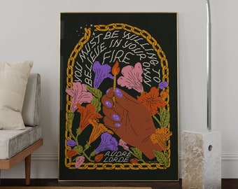 You Must Believe Art Print | Audre Lorde, Black feminist, social justice, LGBTQ+ Pride, BIPOC Gift, inspirational poster, social justice
