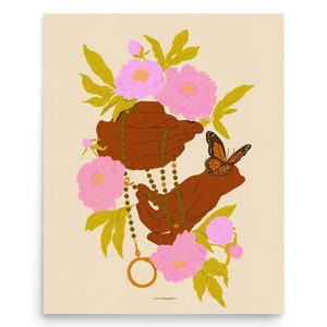 Hands of Compassion Art Print | Free Palestine, Free Congo, Free Sudan, social justice, collective liberation, abolition art, liberation art