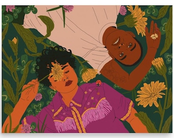 Zaden planten kunstafdruk | afschaffing, bevrijdingsposter, radicale verbeelding, sociale rechtvaardigheid, trans zichtbaarheid, queer, lhbtq+, solidariteit