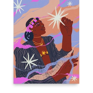 Impressão de Arte de Adivinhação | arte queer, arte trans, cirurgia de ponta, arte LGBTQ, queer negro, visibilidade trans, justiça social, libertação coletiva
