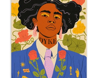 Suit of Abundance Art Print | Queer LGBTQ Trans Pride Poster | Feminist Gift | Butch Lesbian Illustration | Social Justice