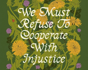 We Must Refuse-kunstafdruk | afschaffing, radicaal, educatief, burgerrechten, LGBTQ+, trans zichtbaarheid, handicap, sociale rechtvaardigheid, protest