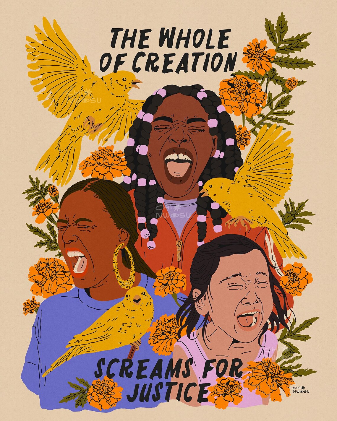 All of Creation Screams Art Print | Social Justice, Anti-capitalism ...