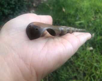 COBRA SNAKE Wood Hair Pin. Cobra Snake Wood Hair Stick. Snake Wood Hair Fork.Serpent Carved Wood Hair stick.Witchy Wiccan High Priestess.