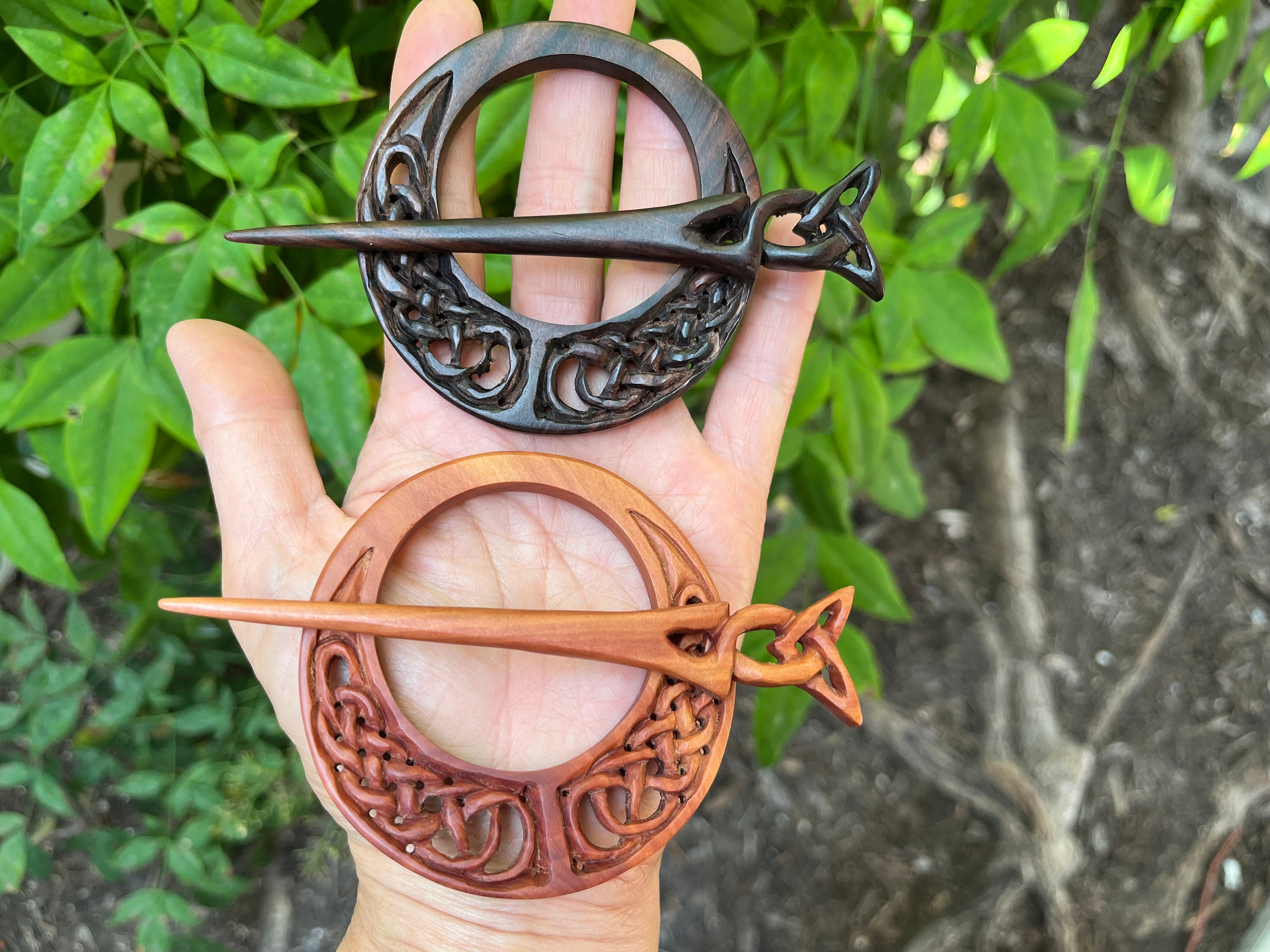 Celtic Knot Shawl Pin Or Hair Pin in Silver Tone Celtic Silver Hair Pin, 925 Sterling Silver Shawl Pin Brooch  main image 4
