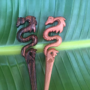 One Prong/1 Prong DRAGON Wood Hair Pin, Dragon Wood Hair Stick, Dragon  Wood Hair Fork,Handmade.Dragon Wood Hair Accessories. New