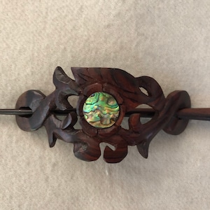 Wooden Hair Stick Abalone - Etsy display picture 1