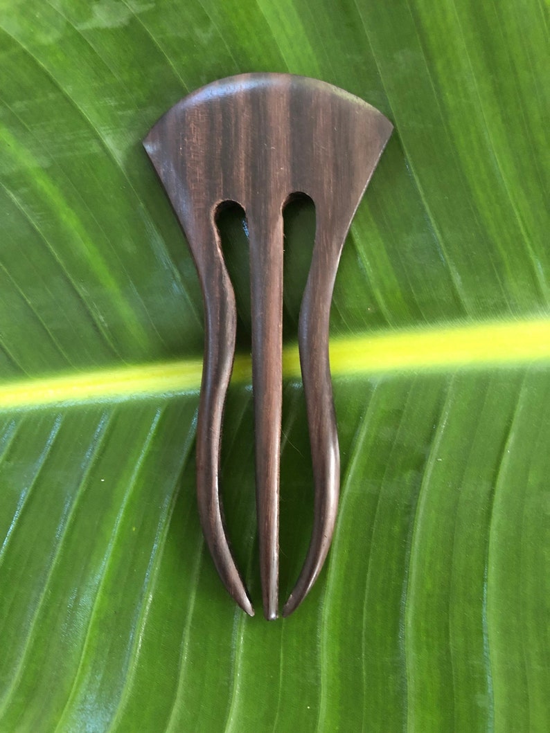 2 Prong Carved CELTIC TREE OF LIFE Wooden Wood Hair Fork//Pin//Pick Handmade