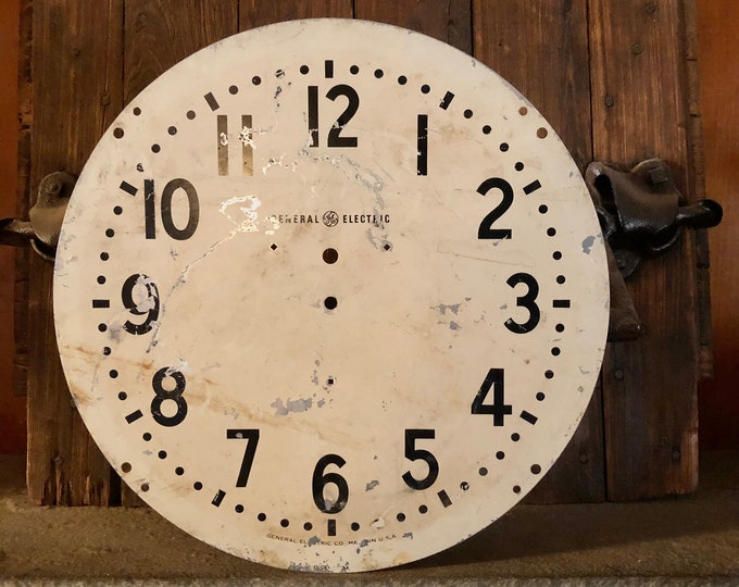 Vintage Clock Face Metal Clock Face General Electric Etsy