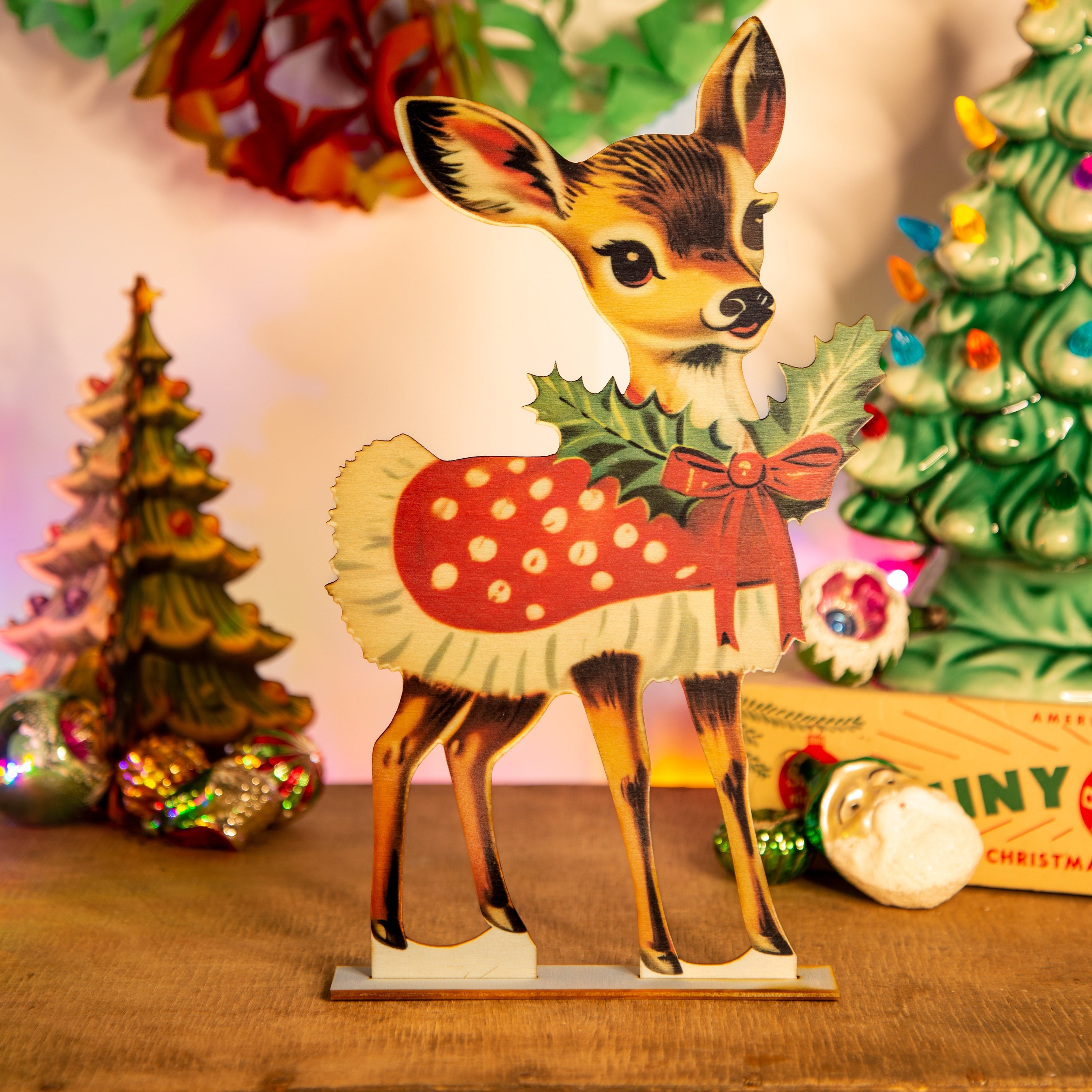 Vintage deer ornaments discount