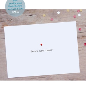 Jetzt und immer | Liebe Ehe Partner Partnerin Love Herz ewig