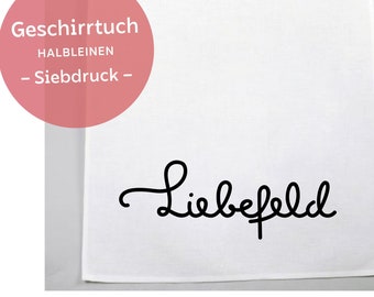 Geschirrtuch Liebefeld Siebdruck Grafikdesign Bielefeld