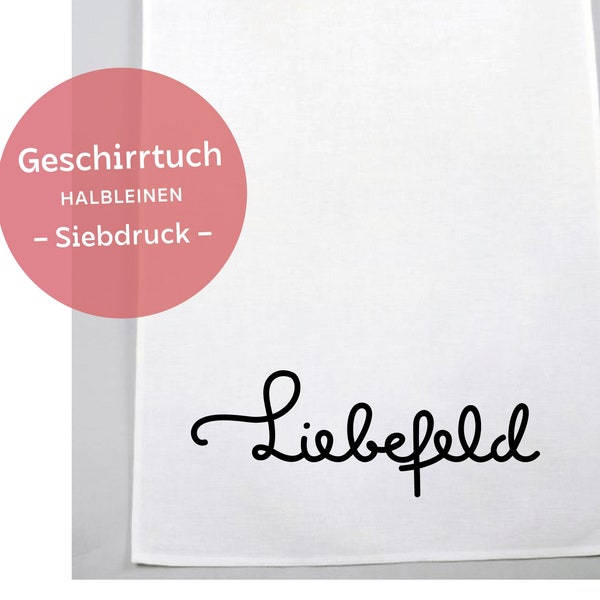 Geschirrtuch Liebefeld Siebdruck Grafikdesign Bielefeld