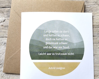 Trauerkarte Klappkarte Beileidskarte kondolieren Trauer Kondolenzkarte Trauerbegleitung Trauerbewältigung Beerdigung Trauern