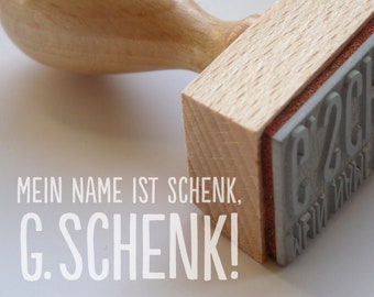 Stempel »G. Schenk« Geschenk Geschenkanhänger Weihnachten Geburtstag