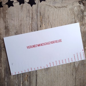 vierundzwanzigtagevorfreude – der kalorienfreie Adventskalender | Weihnachtskarte Typografie Postkarte Schrift Schriftgestaltung Typo