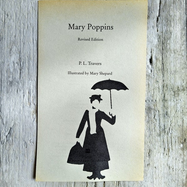 Siebdruck auf alter Buchseite | Mary Poppins