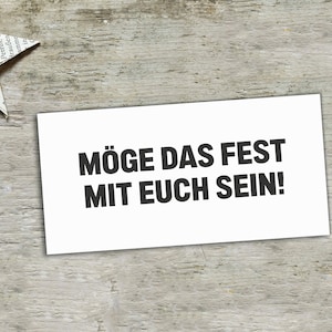 Möge das Fest | Weihnachtskarte Din lang Schriftgestaltung Typografie Grafikdesign Weihnachten Fanart