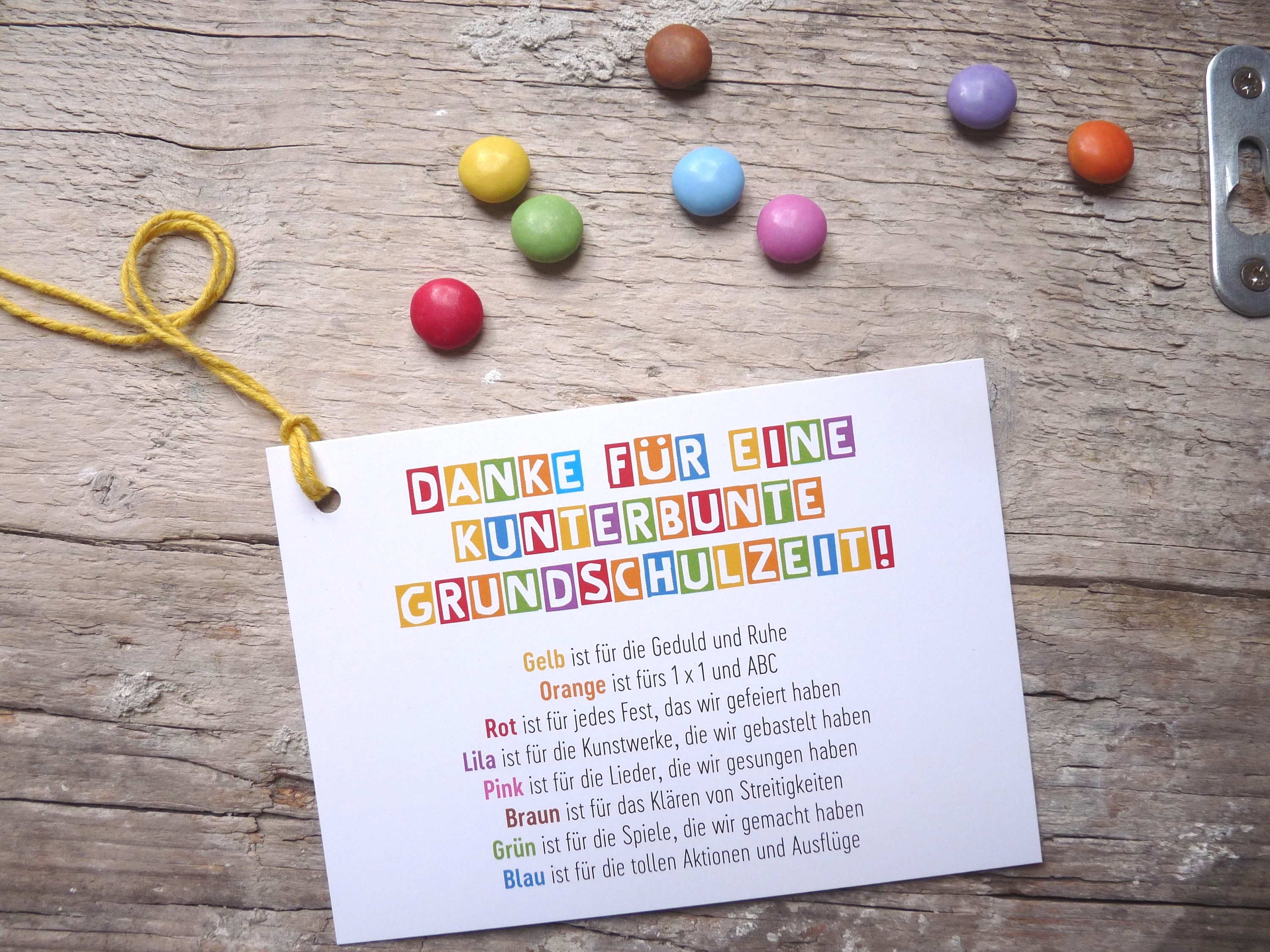 3 x Danke Abschied Grundschule Postkarte Etsy