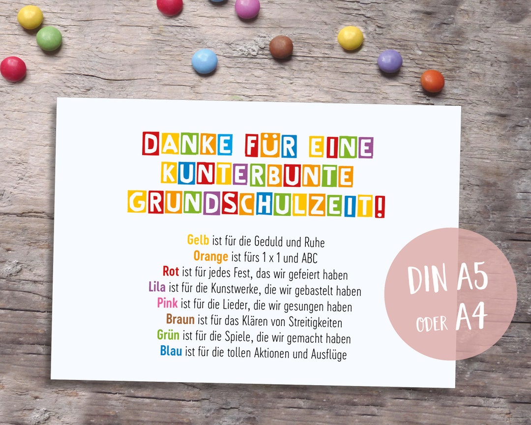 Danke Abschied Grundschule 4 Klasse Text