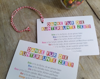 Danke Abschied KiTa Set Kindergarten Abschiedsgeschenk ohne Band Verabschiedung Grundschule Lehrerin Lehrer B-Qualität