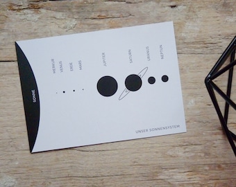 Unser Sonnensystem ... Postkarte