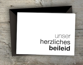 Trauerkarte »unser herzliches beileid«  Kondolenzkarte | Klappkarte