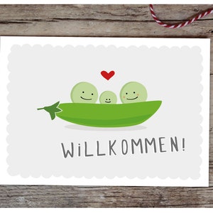 Willkommen! Familienzuwachs Postkarte