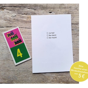 Ja Nein Doch | Postkarte lustig Humor Schrift Kinder Trotz Eltern klimaneutral gedruckt Diskurs Erziehung Wiederworte Mutter Vater