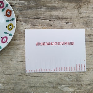vierundzwanzigtagevorfreude – der kalorienfreie Adventskalender | Weihnachtskarte Typografie Postkarte Schrift Schriftgestaltung Typo