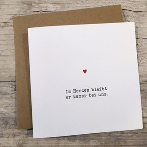 Im Herzen bleibt sie/er immer bei uns | Carte routière Kondolzenkarte Carte routière détaillée