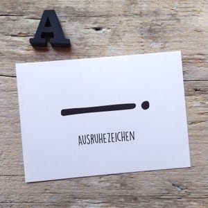 Ausruhezeichen Postkarte Typografie Schrift Wortspiel Grafikdesign lustig Humor Grafik Design