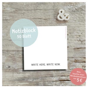 Notizblock | klimaneutral gedruckt To-do Notizen Block Memo schreiben Schreibtisch Zettel Zettelblock Schreibblock Ta-Da write here