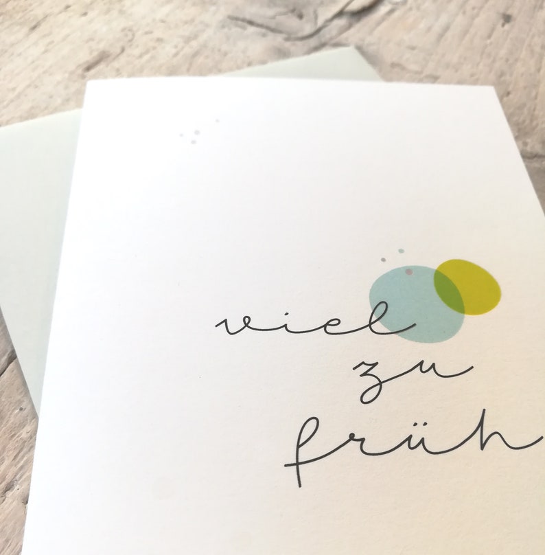 Trauerkarte viel zu früh Kondolenzkarte Trauer Beerdigung Etsy