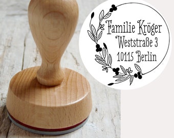 Familienstempel rund | Adress-Stempel