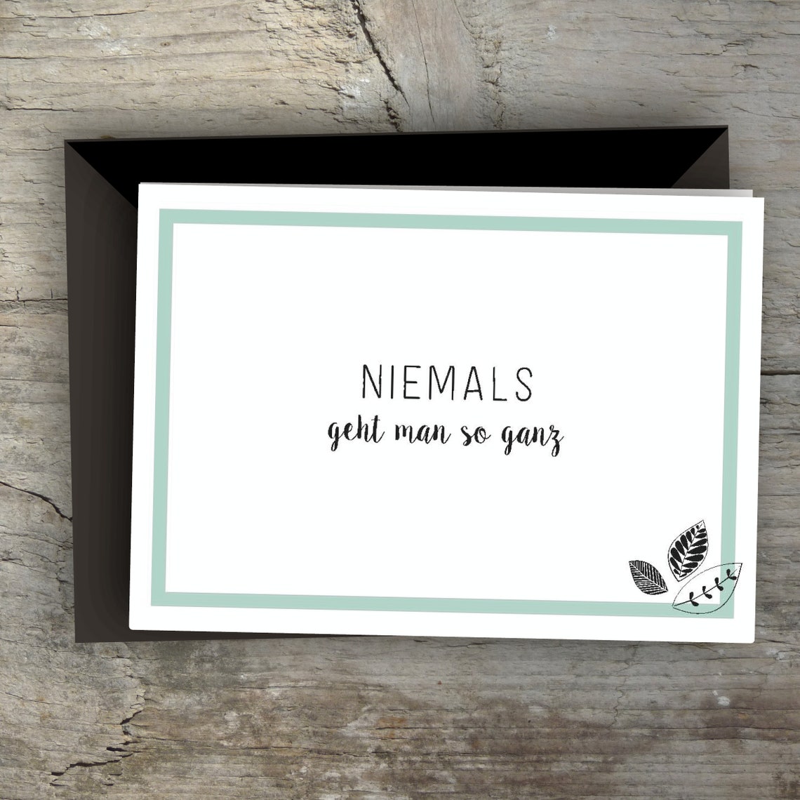 Trauerkarte Kondolenzkarte Niemals geht man so ganz Etsy