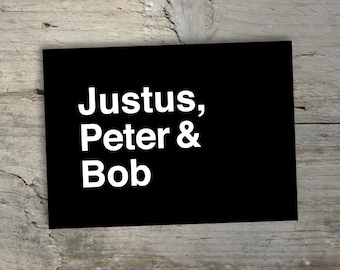 Justus, Peter & Bob – Postkarte Din A6