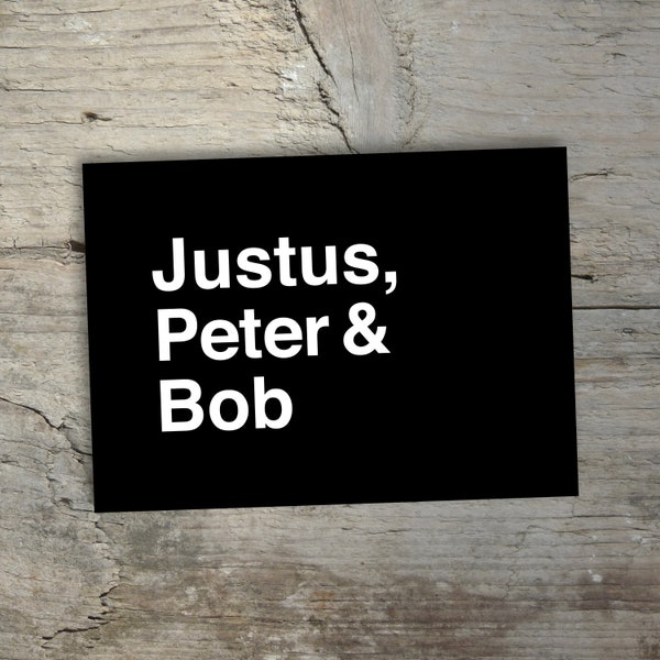 Justus, Peter & Bob – Postkarte Din A6