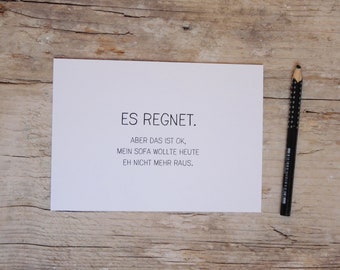 Es regnet | Postkarte