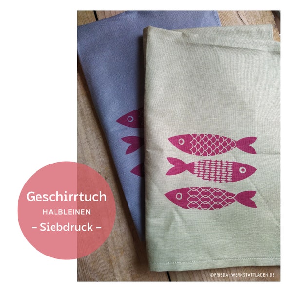 Fische Geschirrtuch | Siebdruck | Interior Interieur handgedruckt