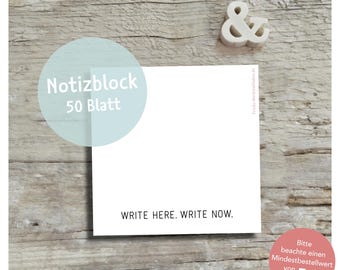 Notizblock to-do Notizen Zettelblock Illustration Bielefeld Planung | klimaneutral gedruckt | Typografie