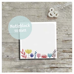 Notizblock »Blumen« | klimatneutralny klimat