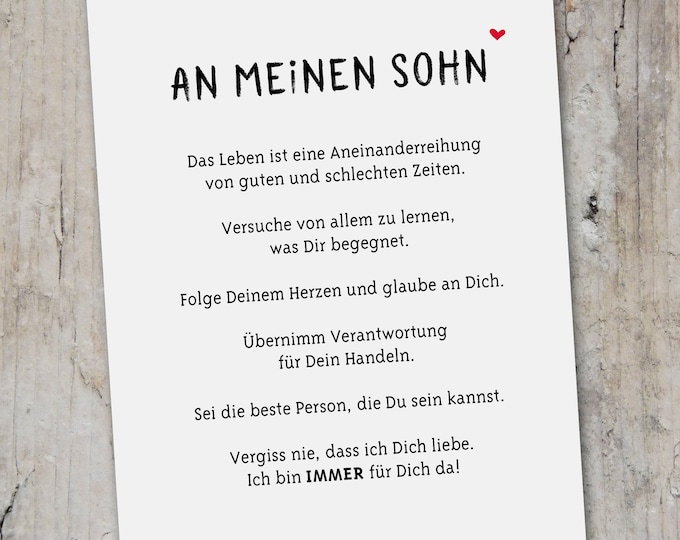Wunderbar Worte An Meinen Sohn Ebenbild