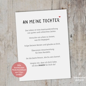 An meine/unsere Tochter | An meinen/unseren Sohn | Postkarte Familie Kinder family Liebe