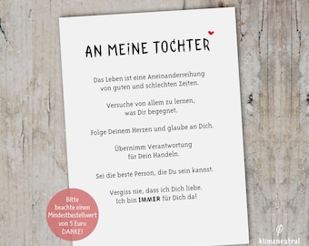 An meine/unsere Tochter | An meinen/unseren Sohn | Postkarte Familie Kinder familj Liebe