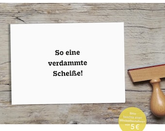 Postkarte »SO EINE V... SCH« | Schlechte Nachricht Krebs Trauer
