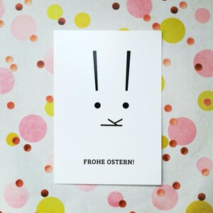 Hasengrüße ! | Postkarte Ostergrüße Ostern Hase Schrift Typografie Illustration Typohase