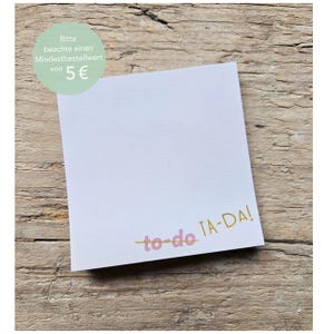 Notizblock | klimaneutral gedruckt To-do Notizen Block Memo schreiben Schreibtisch Zettel Zettelblock Schreibblock Ta-Da