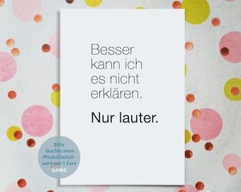 Postkarte »Besser kann ich es nicht erklären« Lehrerin Lehrer Eltern Kinder Kind Erzieherin Erzieher